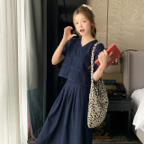 【现货】2026夏季新品薄牛仔套装连衣裙005636-P145-K208，女装套装/套裙，浙宝005