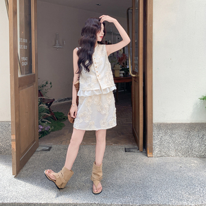 【新款】精致立体提花马甲半身裙两件套  532-P145-K238图片