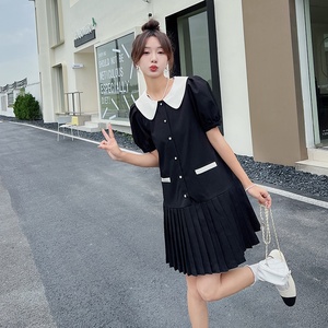 夏季新品【-现货】 短款娃娃领连衣裙 005  --8809--P105  --图片