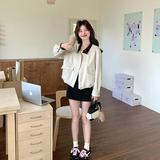 【大货已出】2026年春季休闲风翻领短外套005-6176-P155-K248，女装短外套，浙宝005