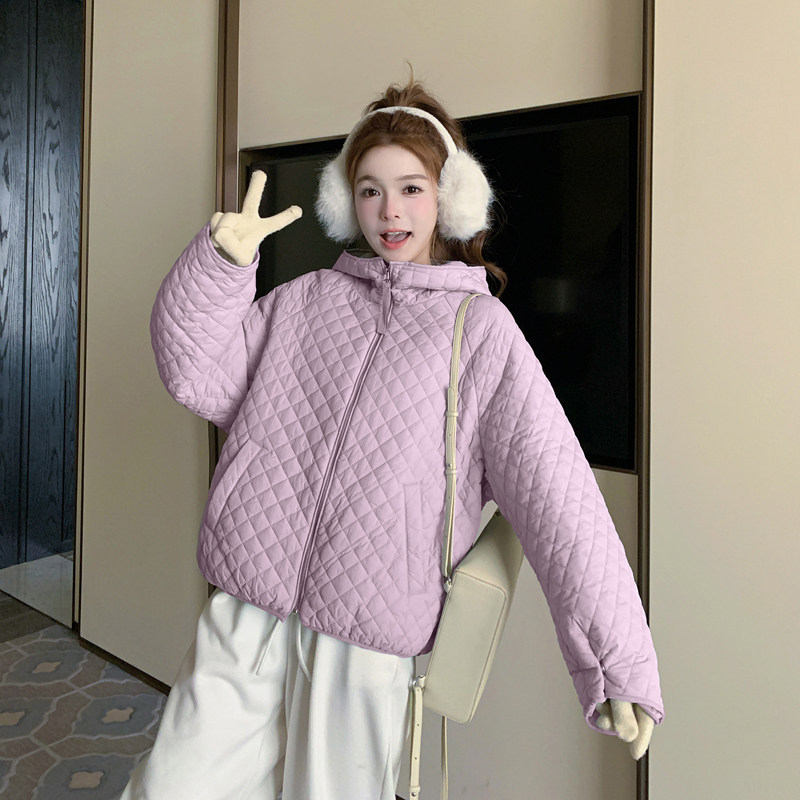 【现货】菱格轻薄羽绒服短款连帽90白鸭绒外套005-6111-P255-K375,商品下架区,浙宝005