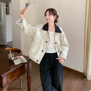 【大货已出】简约风短外套女宽松翻领夹克2B063-6177-P155-K248图片