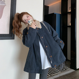 【现货】复古羊羔毛牛仔外套宽松上衣005-6118-P205-K298，女装派克服，浙宝005