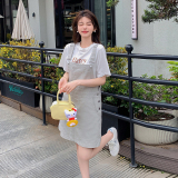 2026夏季新品休闲简约洗水棉背带裙0058897P100K148，女装连衣裙，浙宝005