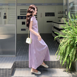 【新款】新中式紫色缎面提花旗袍连衣裙女519-P145-K238，女装连衣裙，浙宝005