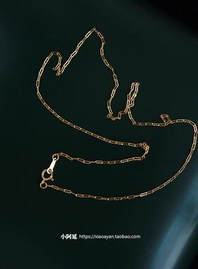 美进口14k包金豆豆链花生链女