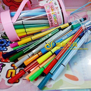 爱好1991-36色水彩笔 36色套装儿童水彩笔 可水洗 布绒娃娃