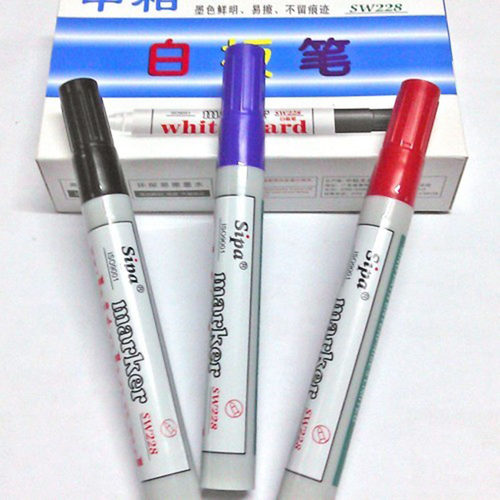 白板笔中柏可擦圆头大头笔批发
