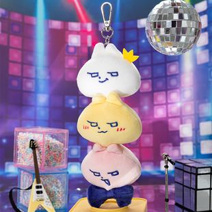 领结猫原创叠叠乐挂件毛绒玩具可爱玩偶包包书包挂饰朋友生日礼物