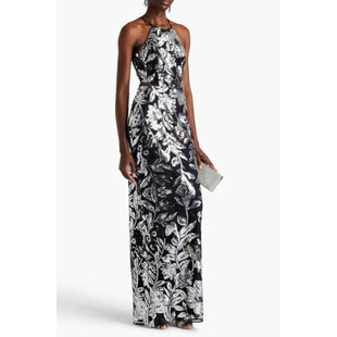 法式高级感重工亮片吊带连衣裙女小众性感名媛宴会露背晚礼服裙