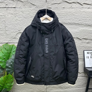 防寒保暖棉衣连帽防风冲锋衣大棉外套棉袄男 工装 冬季 加厚棉服男士