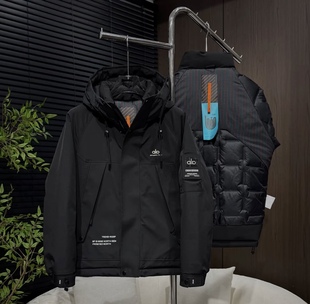 快手同款羽绒服男士连帽工装白鸭绒外套加厚保暖洋气青年冲锋衣男