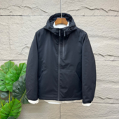 棉服商务高端轻奢连帽棉衣二棉保暖外套薄棉夹克 男士 2025冬季 新款