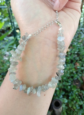 灰月光随型手串百搭通勤小众精致夏日清凉设计感手链