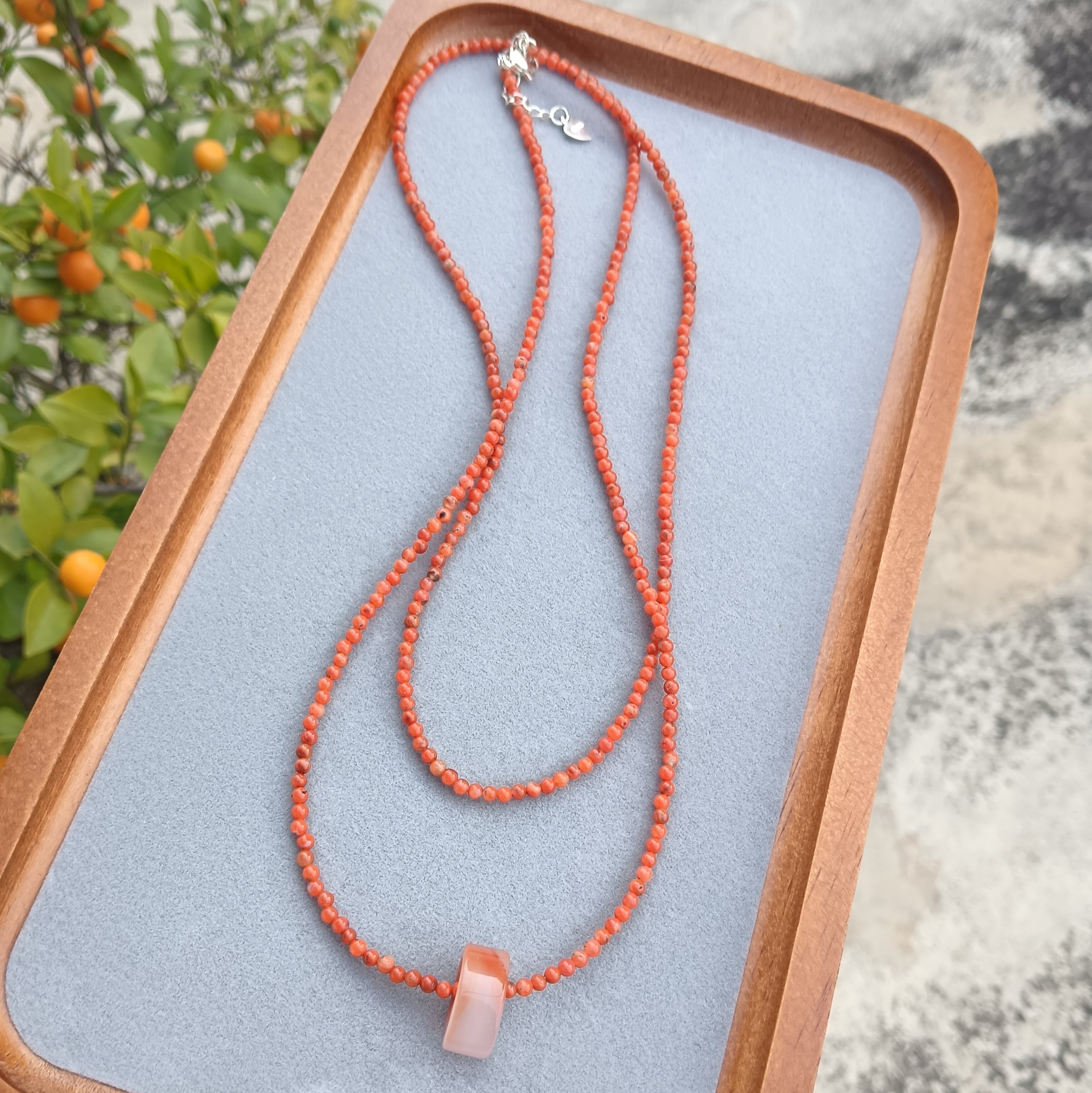 天然南红跑环项链女款毛衣链颈链多种戴法配饰礼物原创款,饰品/流行首饰/时尚饰品新,颈饰,淘宝优惠券,粉丝福利购,淘宝优惠卷