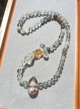 天然绿幽灵水晶手链女款手串珠子珠串新中式国风手饰项链