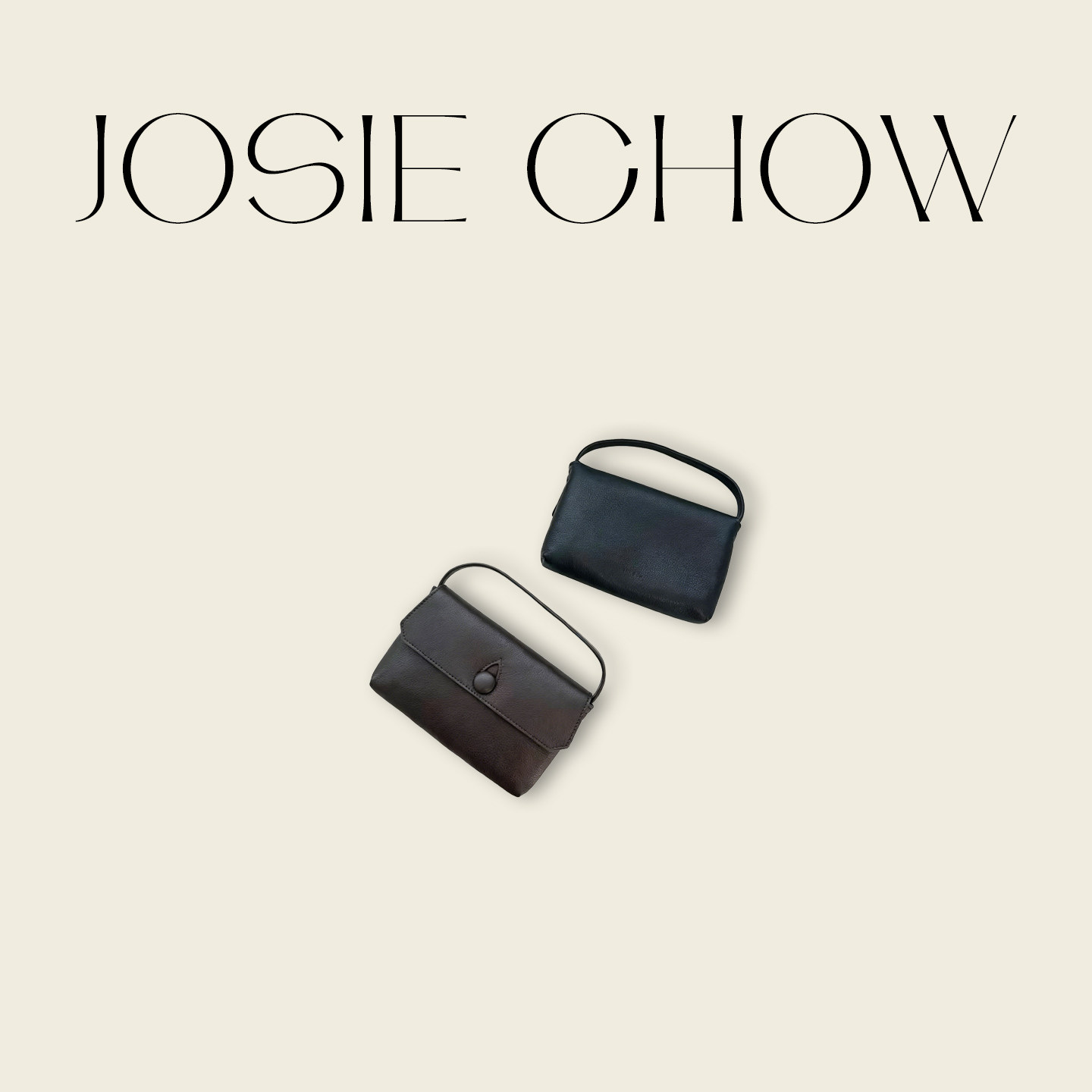 JOSIE CHOW【巨百搭】高级感通勤牛皮手提小包单肩水桶包TR714436