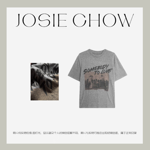 JOSIE CHOW【摇滚印花】女款设计师个性印花短袖T恤。MC401183