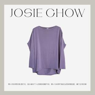 设计感圆领宽松长袖 JOSIE t恤JC401482 新款 春季 CHOW 落日余晖