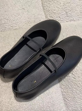 JOSIE CHOW【芭蕾鞋】巨好穿！灰色皮底玛丽珍小皮鞋。Tr034114