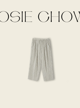 JOSIE CHOW【巨好垂感】夏季直筒阔腿裤宽松条纹休闲裤女JC021408