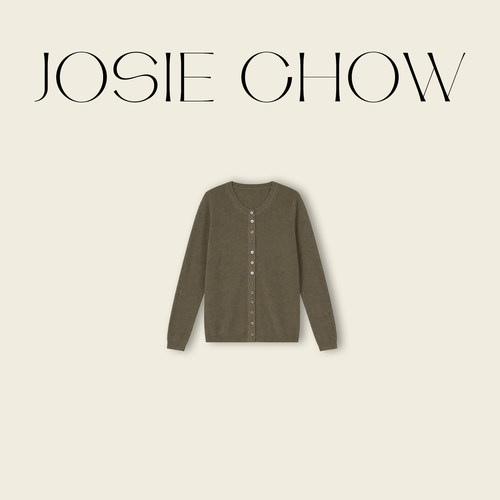 JOSIE CHOW【高端进口全棉】秋冬新款慵懒风显瘦针织开衫LA541013