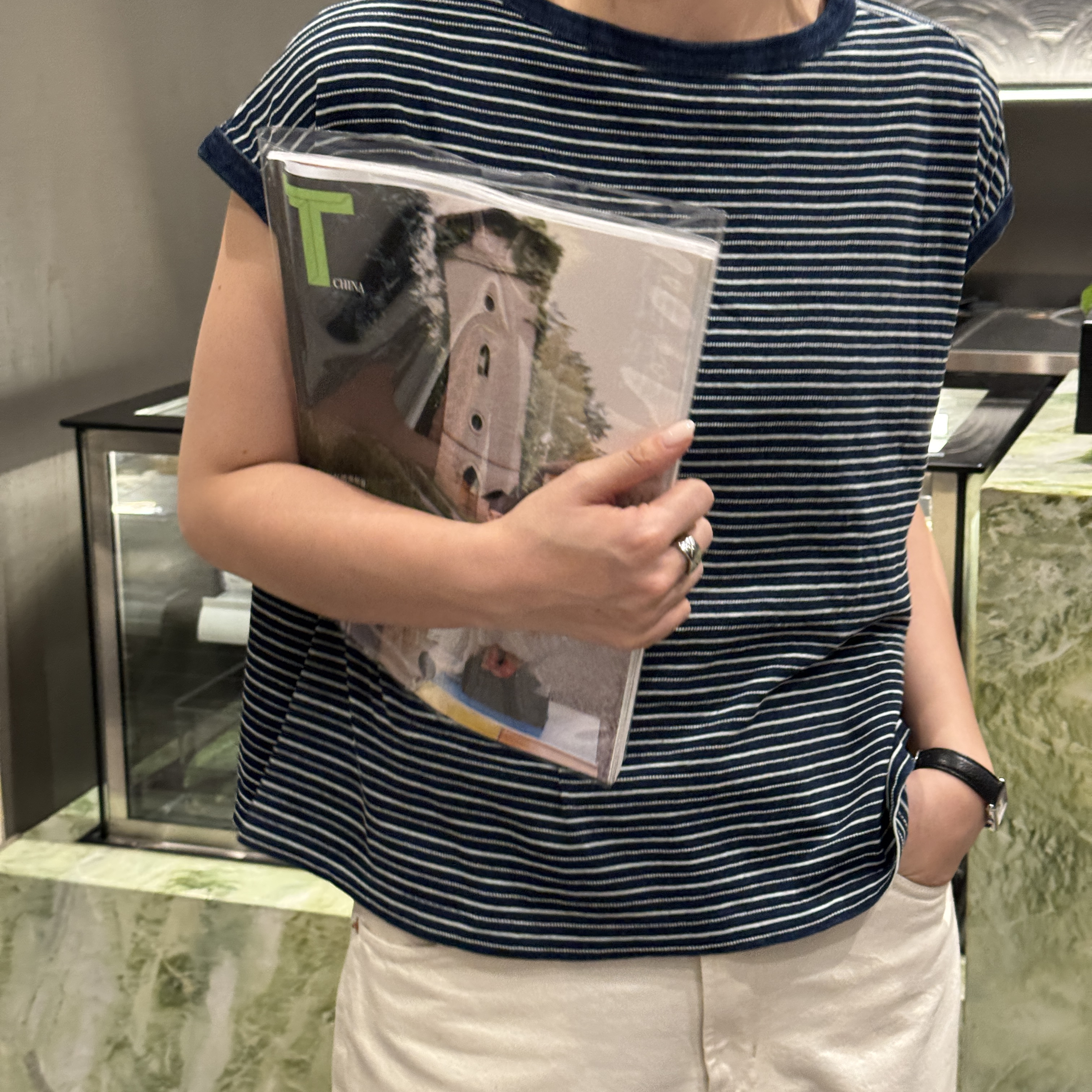 JOSIE CHOW【蝙蝠袖】女款春夏设计奢华感短袖T恤。RL721183