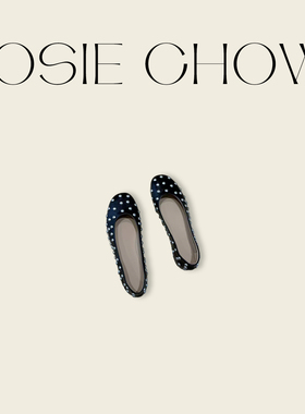 JOSIE CHOW【巨好穿】复古圆头浅口羊皮平底鞋柳丁单鞋女JC253448