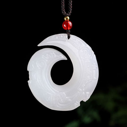 正品天然阿富汗玉时来运转吊坠羊脂级白玉项链坠子转好运新疆和田