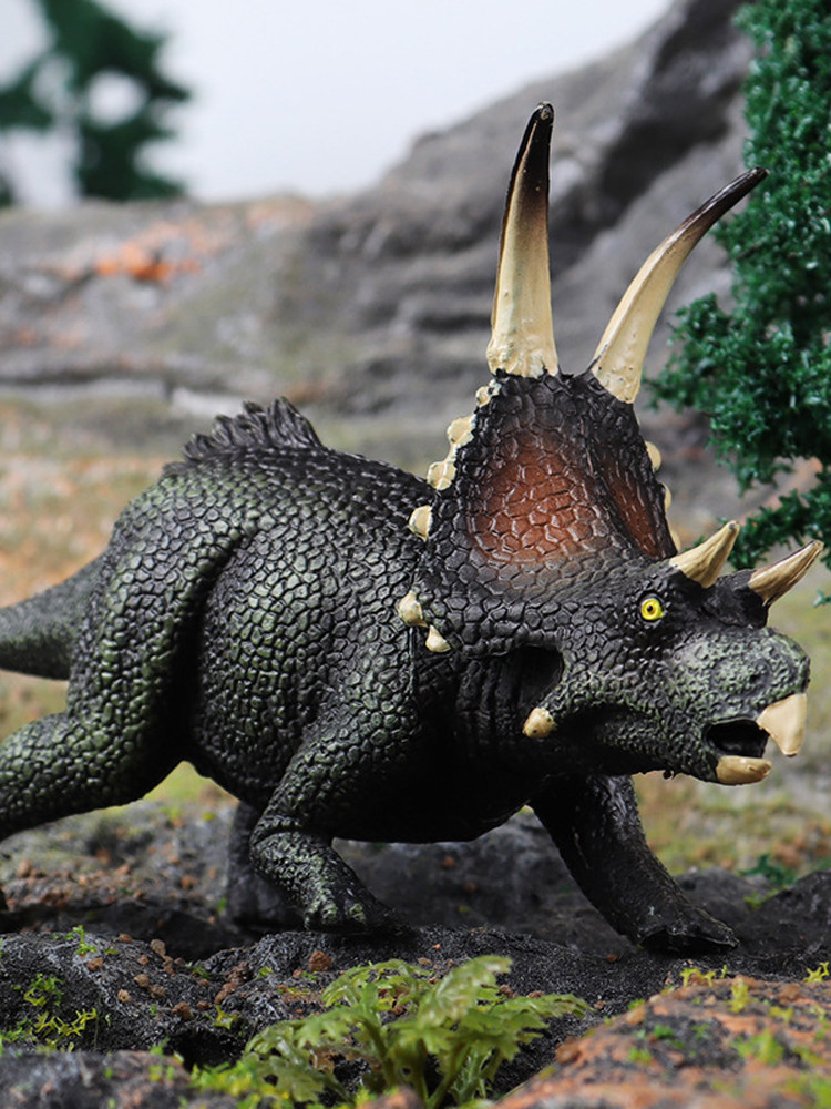 CERATOSAURID 공룡 트리케라톱스 PENTACERATOPS 가시 방패 CERATOPS PACHYRHINOSAURUS PVC 시뮬레이션 모델 장식품 소년 장난감