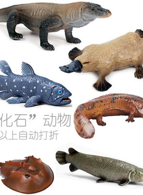 科普模型活化石动物鳄雀鳝科莫多巨蜥鸭嘴兽中华鲎鲟娃娃鱼蟑螂