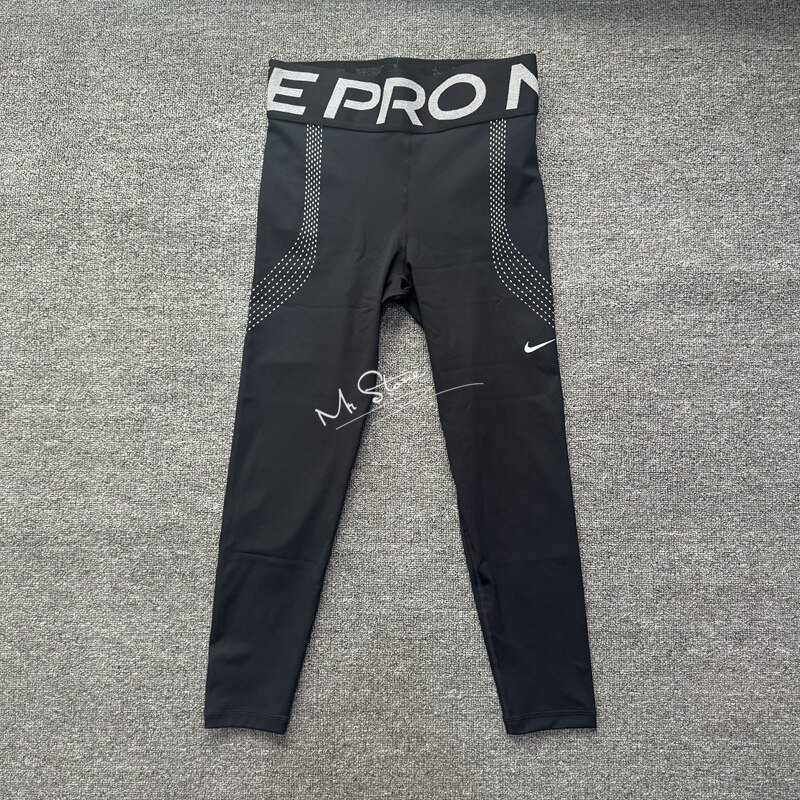 NIKE耐克 女子运动训练高度支撑紧身速干跑步高腰8分裤FV7949-010