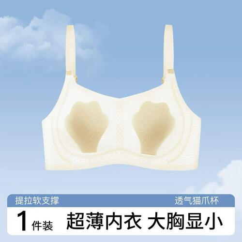 超薄内衣女夏季薄款大胸显小胸