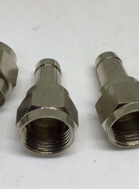 75-5冷压F头英制 压接式带圈RG6U 同轴线电视机顶盒分配器F压接头