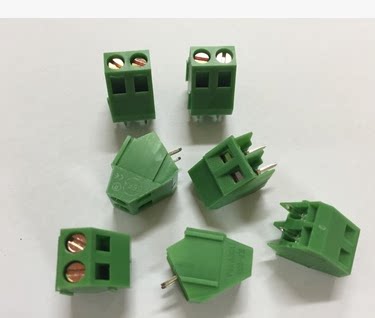 KEFA科发接线端子螺钉式PCB接线端子KF103-2P 5.0MM间距绿色拼接