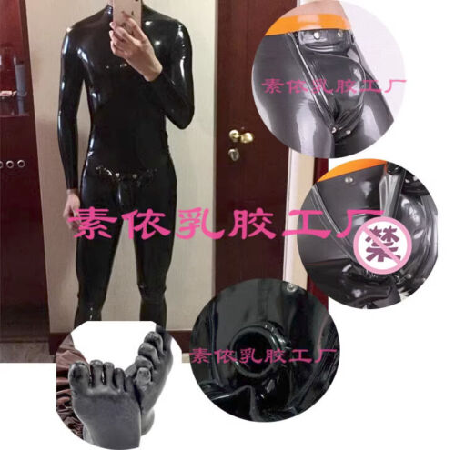 乳胶衣 男 无拉链 砸扣档 可带五指袜 高弹 定制