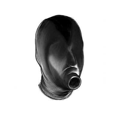 全包乳胶头套 含嘴管 latex mask mouth tube
