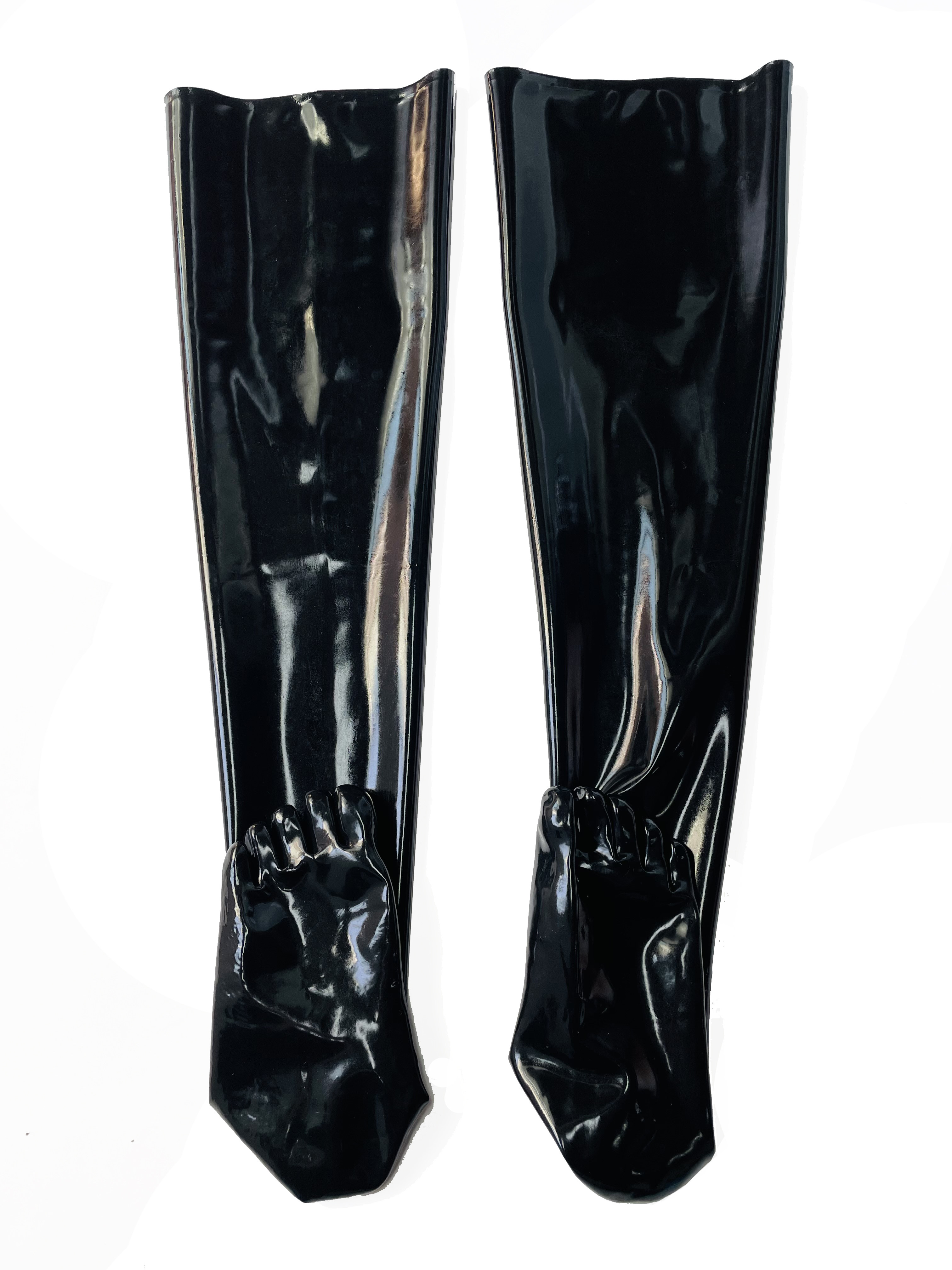 【素依】乳胶五指袜 长筒袜 分指长筒袜 乳胶高筒袜分指 latex