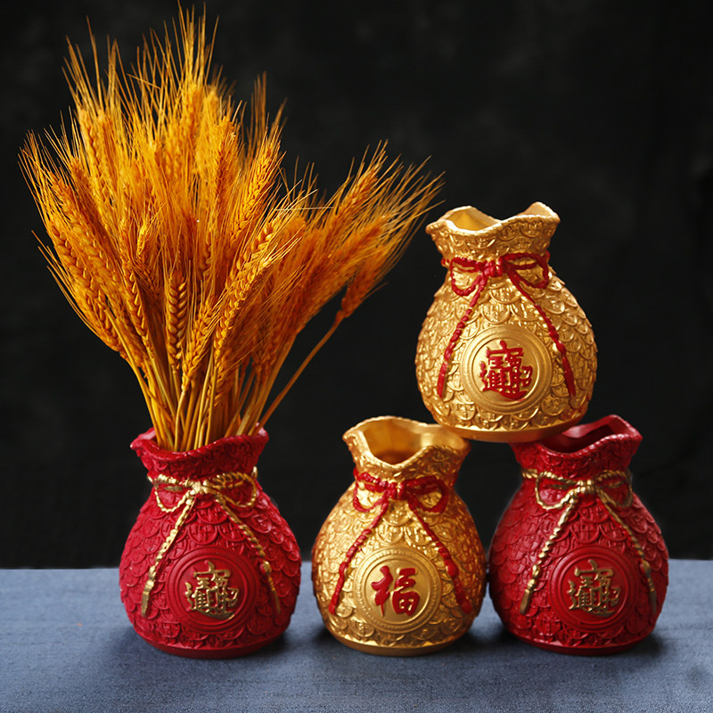黄金麦穗干花束福袋摆件客厅店铺装饰开业乔迁陶瓷花瓶无孔水培,鲜花速递/花卉仿真/绿植园艺,花盆,淘宝优惠券,粉丝福利购,淘宝优惠卷