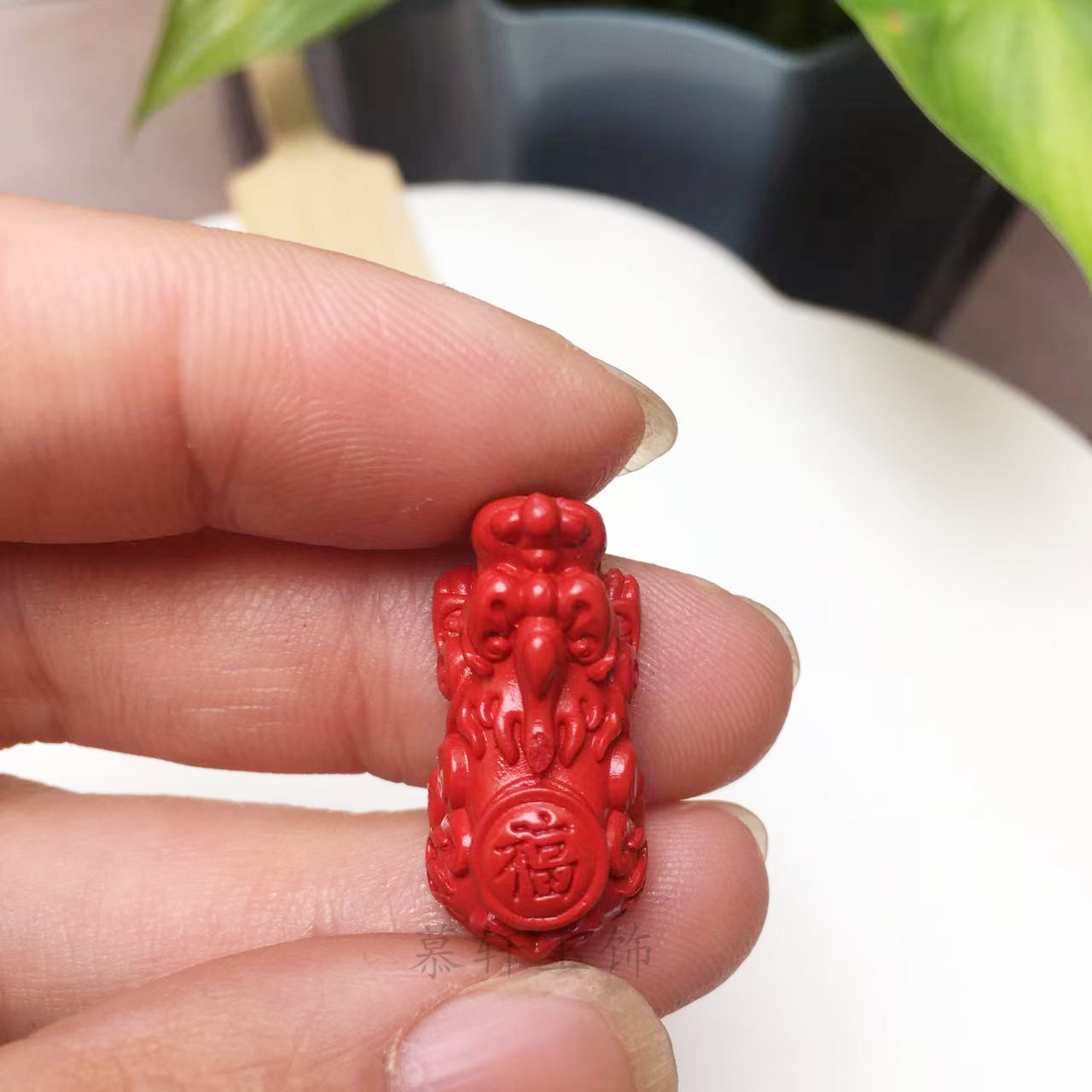 朱砂福貔貅吊坠配件手工diy饰品配饰红砂手串项链耳坠毛衣链配饰