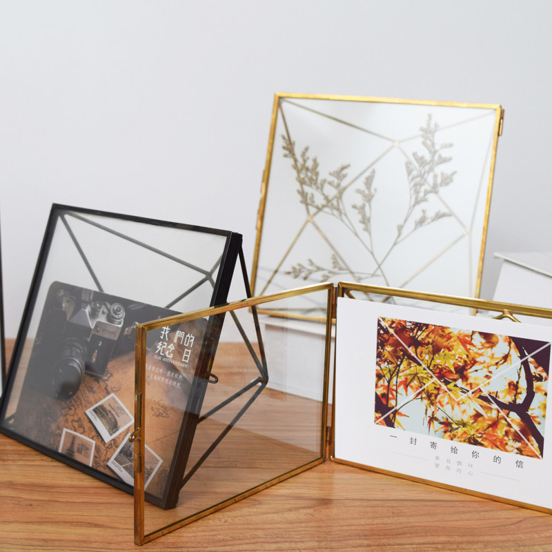 几何创意欧式铜制菱形框架摆台相框简约家居办公桌植物标本夹画框|msdalam kategori Aksesori rumah, photo Frame/Frame - dari Buy2taobao.com untuk memberikan perkhidmatan ejen Taobao profesional membeli
