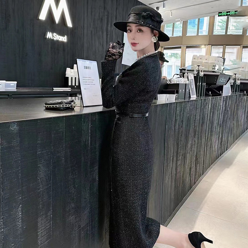 有里布气质小香风高级感包臀裙2025新款修身黑色内搭连衣裙女2767,女装/女士精品,连衣裙,淘宝优惠券,粉丝福利购,淘宝优惠卷