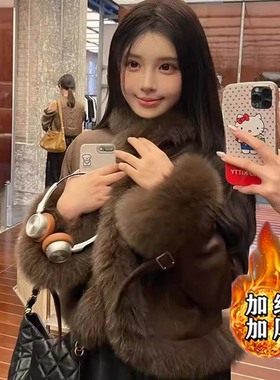 【加绒加厚】外套秋冬保暖加厚毛毛外套上衣HY0254