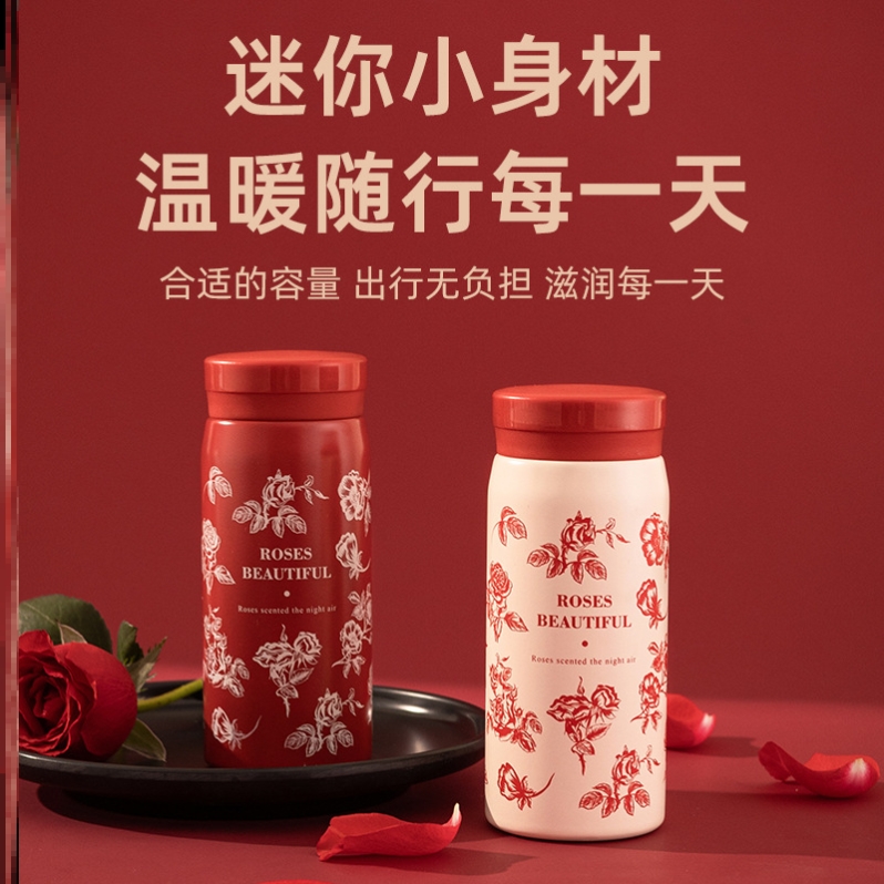 保温杯宿舍结婚一对饮水暖水热水十大名牌热销榜上班上学专用红色