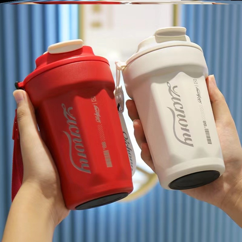 保温杯小男孩女孩水杯户外外出携带高颜值大容量情侣咖啡杯内胆