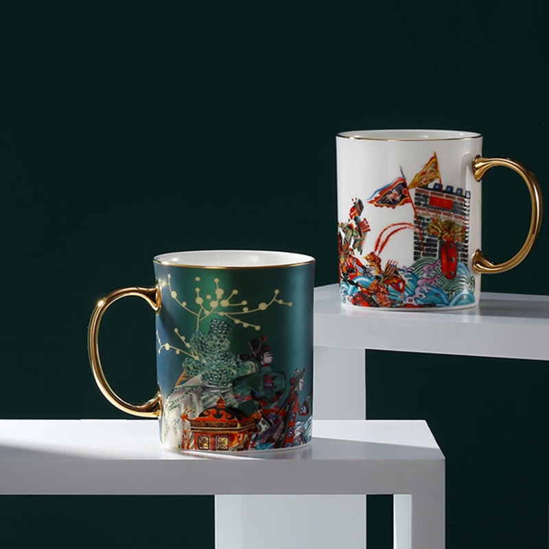 木兰情侣马克杯骨瓷奥唯中国风