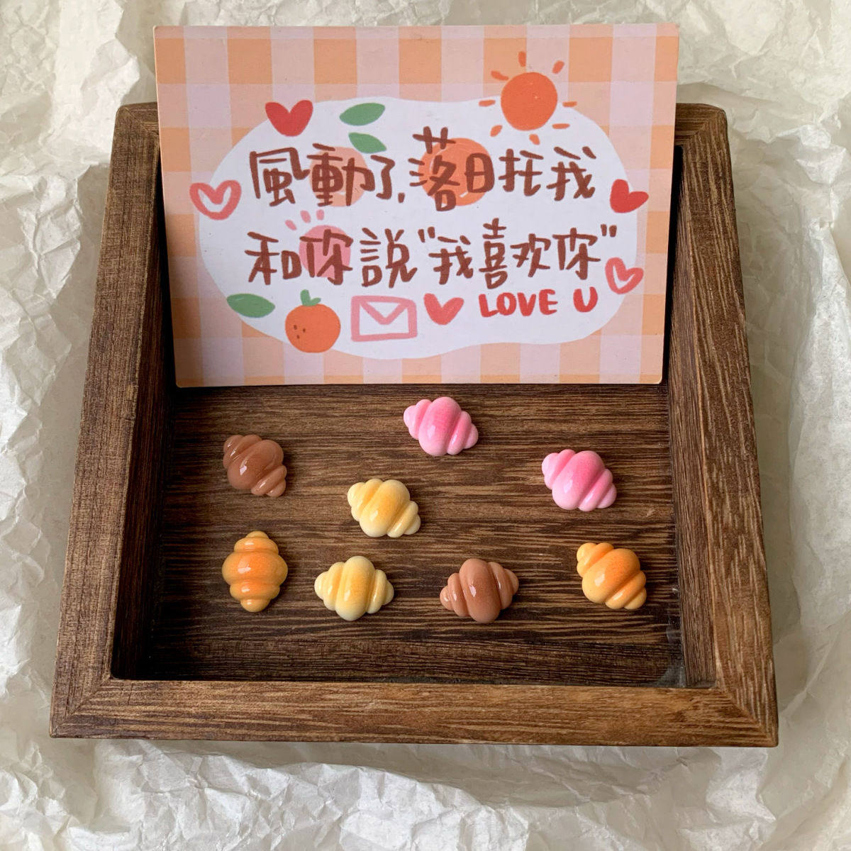 甜品面包键盘贴美甲专用高颜值键帽打字打游戏水杯装饰品车贴diy