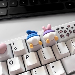 美甲键盘贴凸起键键盘按键diy装饰高颜值卡通可爱鸭屁股情侣闺蜜