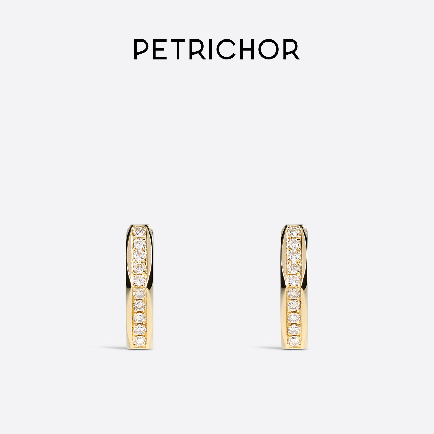 PETRICHOR® SCREW系列 18K金钻石耳环 AU750镶嵌天然钻石