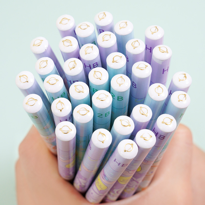 卡通圆杆！得力儿童卡通铅笔学生